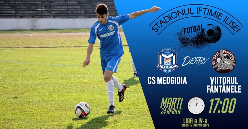 Mâine, CS Medgidia - Viitorul Fântânele | Fotbal Liga a IV-a