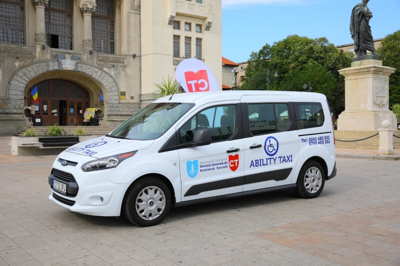 ABILITY TAXI, serviciul de transport gratuit în regim taxi dedicat persoanelor cu dizabilități din municipiul Constanța a primit primele solicitări