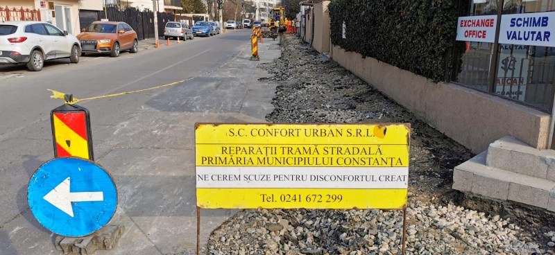 Reabilitarea tramei stradale se desfășoară conform planificării, la Constanța