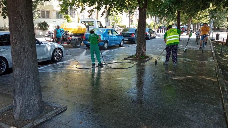 Acțiuni permanente pentru igienizarea și salubrizarea străzilor, trotuarelor, aleilor din parcuri