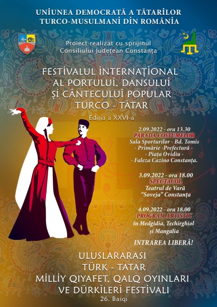 Festivalul Internațional al Dansului, Cântecului şi Portului Popular Turco - Tătar,  manifestare culturală  care se impune în peisajul dobrogean, un adevărat promotor al valorilor identitare