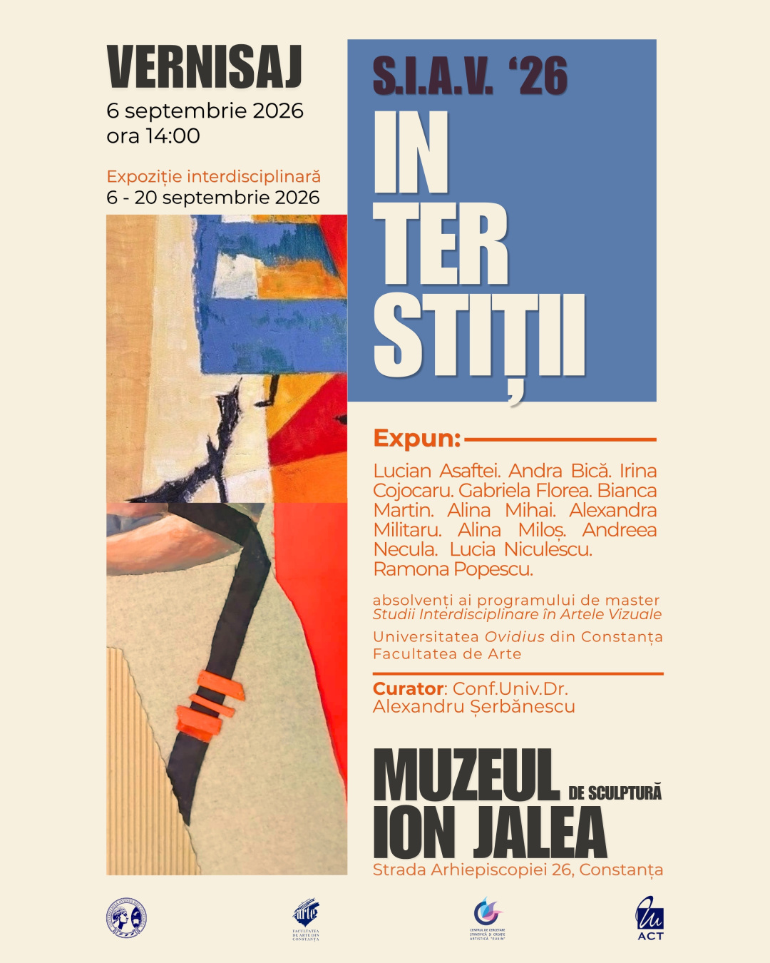 „INTERSTIȚII” – expoziție interdisciplinară la Muzeul „Ion Jalea”