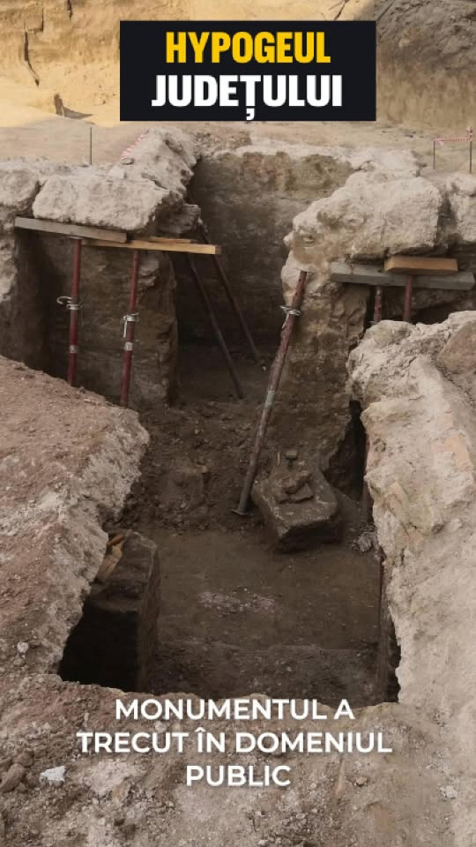Trei camere, bolți și tencuieli cu figuri pictate, la 1700 de ani sub Constanța