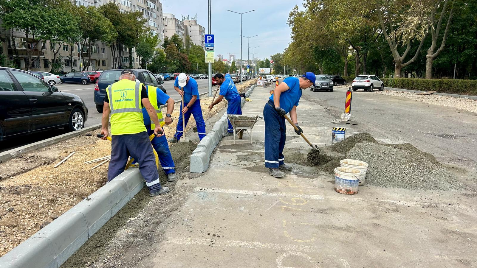 Trotuare reabilitate, carosabil modernizat și noi locuri de parcare în cartierul Tomis Nord