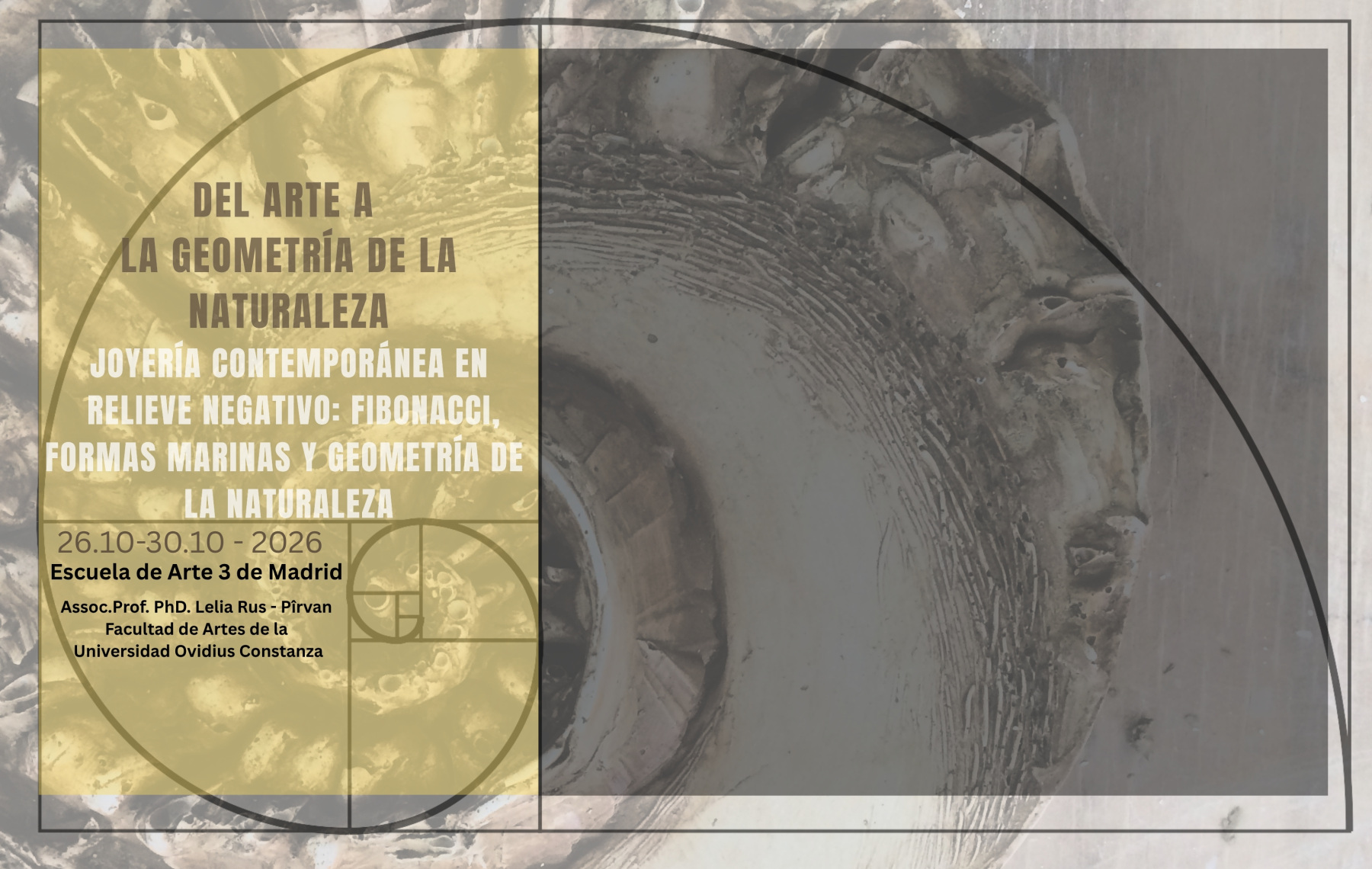 De la artă la geometria naturii. Workshop Lelia Rus-Pîrvan, la Escuela de Arte 3 din Madrid