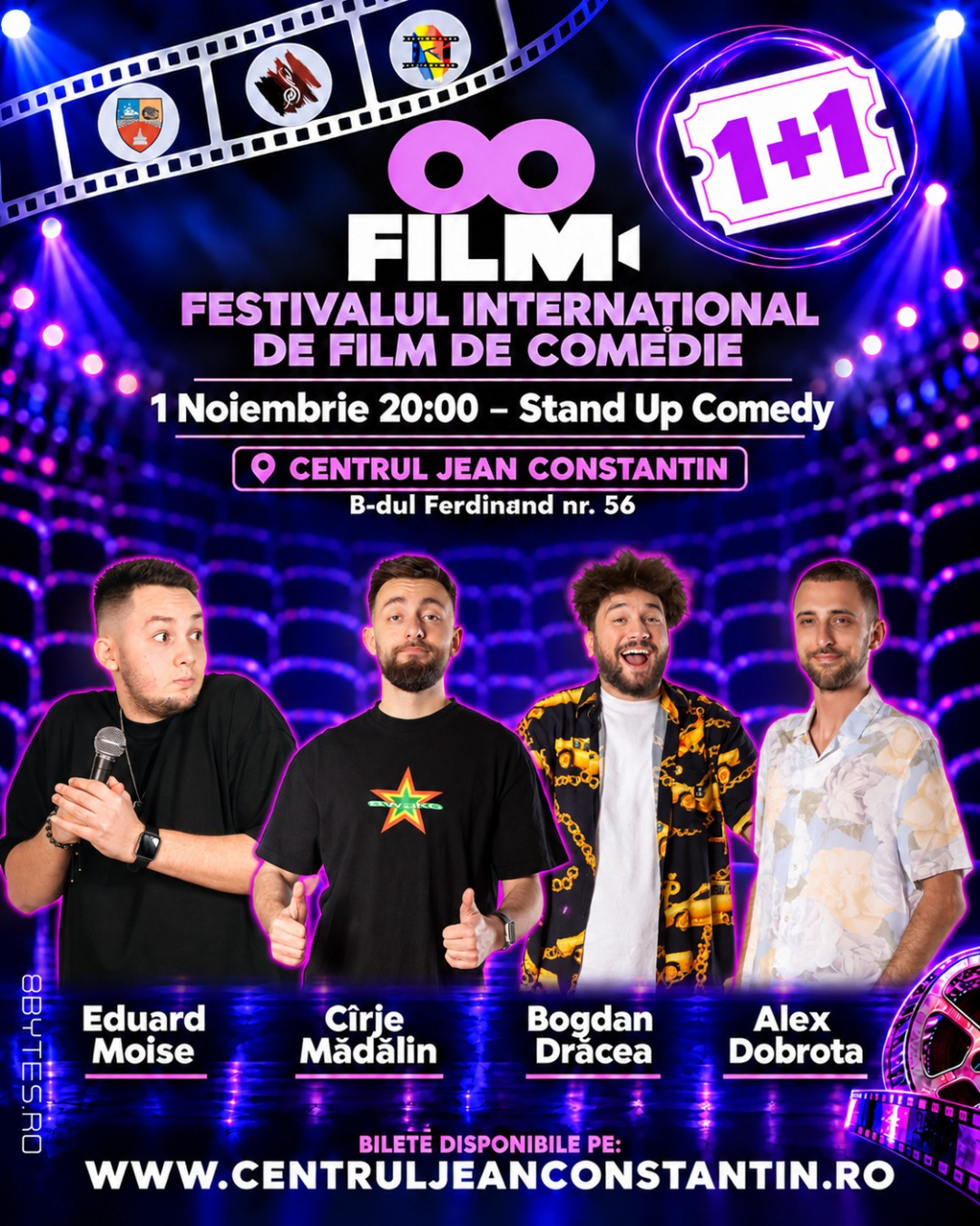 Un bilet, două locuri la stand-up! Promoție specială la Festivalul Internațional de Film de Comedie