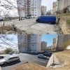 Spațiul dintre blocuri, transformat într-o parcare modernă pe strada Prelungirea Ion Rațiu