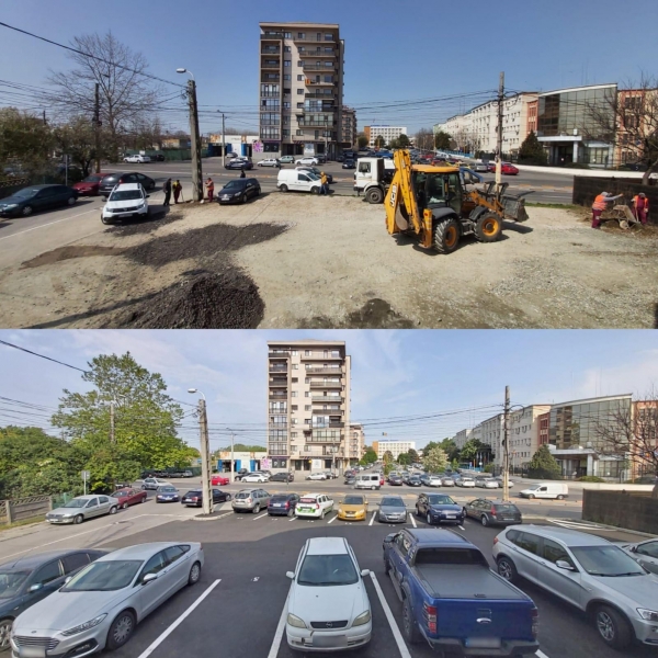 Teren viran transformat în parcare rezidențială pe strada Dezrobirii