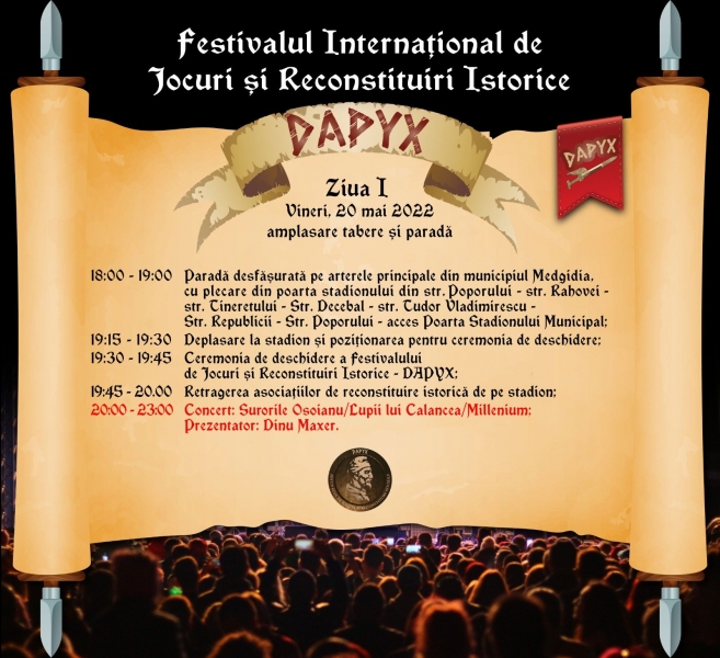 De astăzi, 20 mai 2022, sub cupola cerului, la Medgidia, începe marele Festival DAPYX!