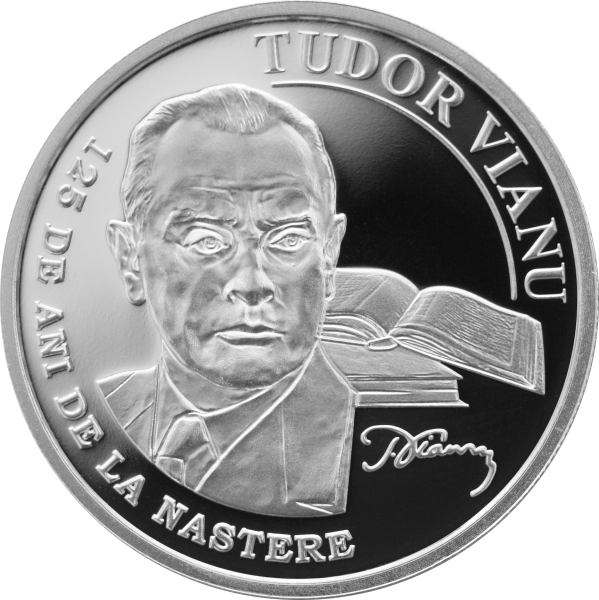 Banca Naţională a României va lansa în circuitul numismatic o monedă din argint cu tema 125 de ani de la nașterea lui Tudor Vianu