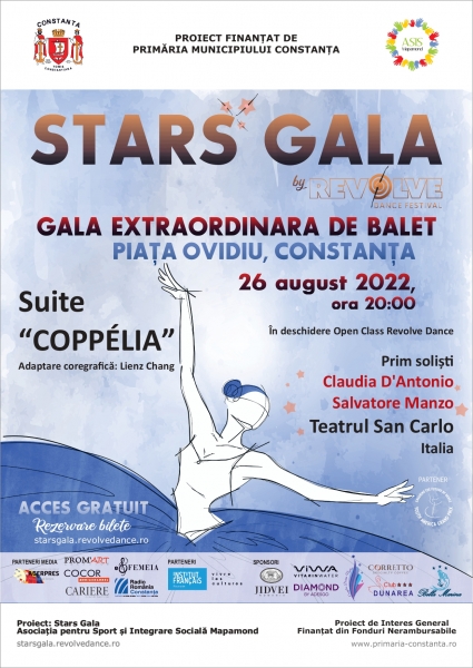 Gala Extraordinară de balet STARS GALA,  OPEN AIR în Piața Ovidiu 