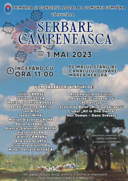 La CUMPĂNA, de 1 MAI, mare SERBARE CÂMPENEASCĂ! Muzică de petrecere, voie bună și grătare pline cu mititei!
