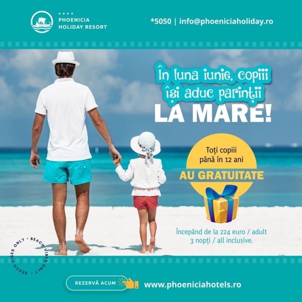 PHOENICIA HOLIDAY RESORT: În luna iunie, copiii își aduc părinții la mare!