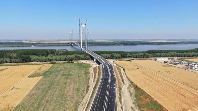 Podul peste Dunăre Tulcea - Brăila se deschide circulației pe 6 iulie