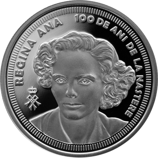 Banca Naţională a României va lansa în circuitul numismatic o monedă din argint cu tema „100 de ani de la nașterea Reginei Ana”