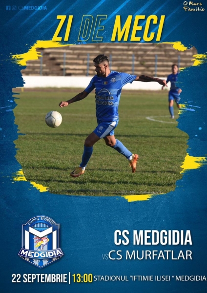 Sâmbătă, pe Stadionul „Iftimie Ilisei”: CS Medgidia vs. CS Murfatlar - Luptă pentru victorie!