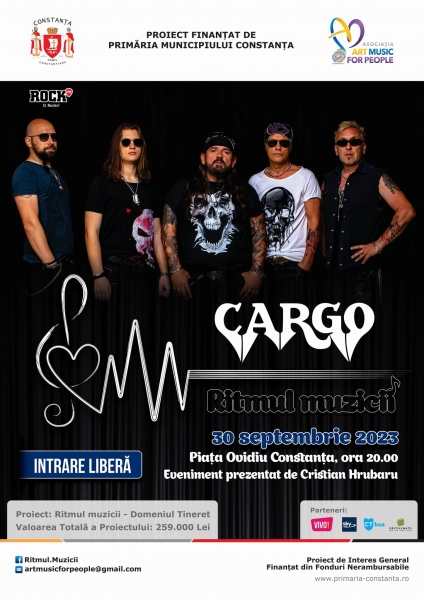 Trupa Cargo va concerta în Piața Ovidiu