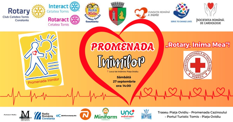 Clubul Rotary Cetatea Tomis Constanța invită constănțenii la „Promenada Inimilor 2025”!