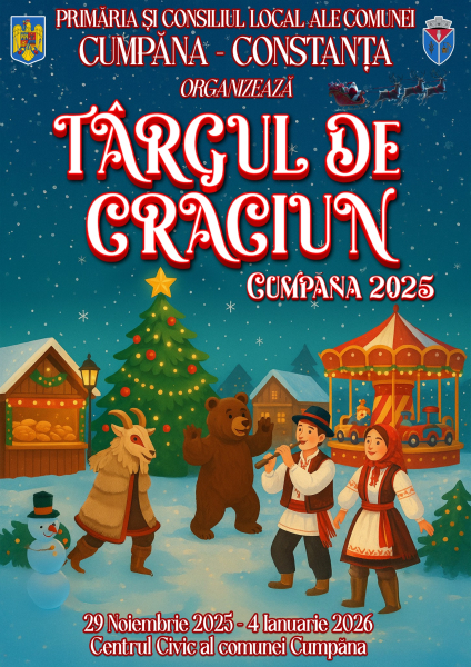 La Cumpăna, magia sărbătorilor prinde viață! Veniți la Târgul de Crăciun!