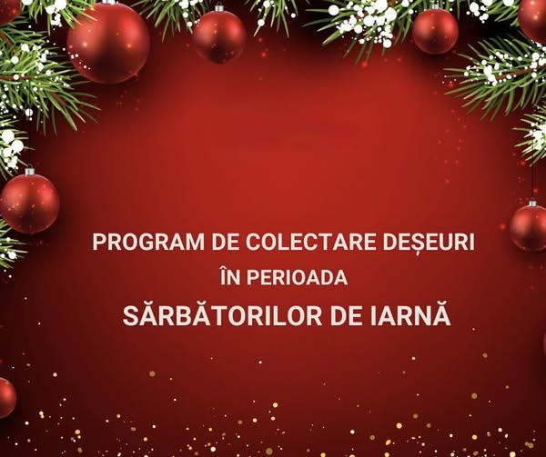 Primăria Ovidiu anunță programul de colectare al deșeurilor în perioada sărbătorilor de iarnă