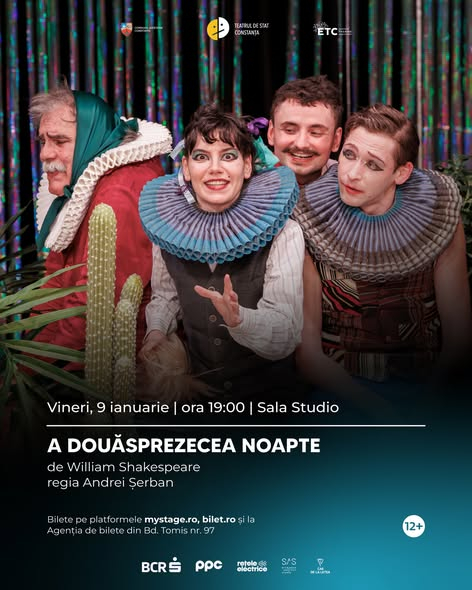 Luna ianuarie începe la Teatrul de Stat Constanța și se și încheie cu „A douăsprezecea noapte” de William Shakespeare