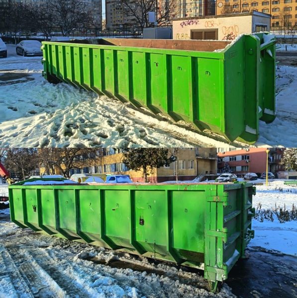Colectați responsabil deșeurile voluminoase! Vă rugăm să le depozitați în benele de culoare verde!