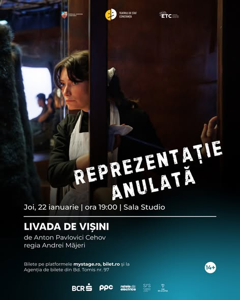 Reprezentațiile din acest weekend ale spectacolului „Livada de vișini” sunt anulate!
