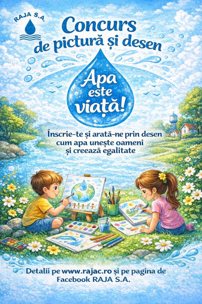 Premii atractive 
pentru participanții la concursul „Apa este viață!” – 2026
