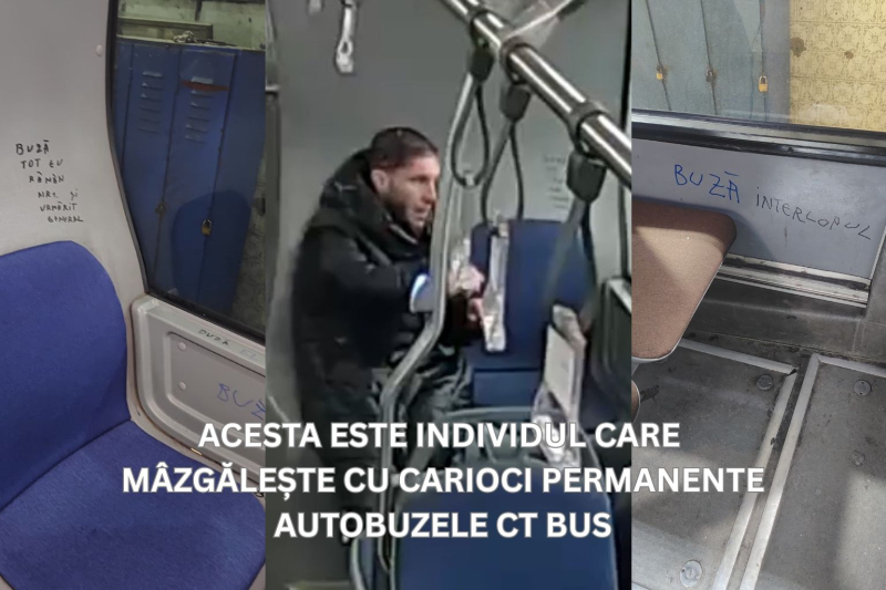 „BUZĂ INTERLOPUL”, VANDALUL DIN AUTOBUZE