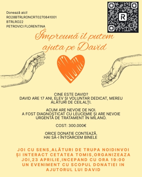 Apel umanitar – Împreună pentru David
