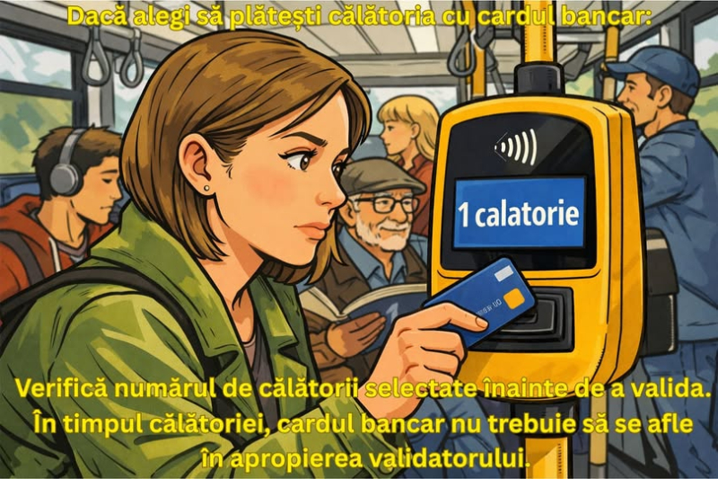 Recomandările CT BUS pentru plata cu cardul la validator