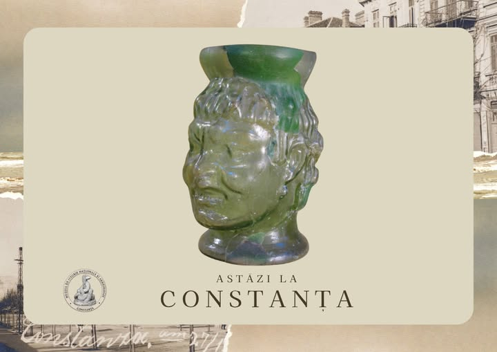 11 Mai - Fascinanta cupă de sticlă în formă de cap uman