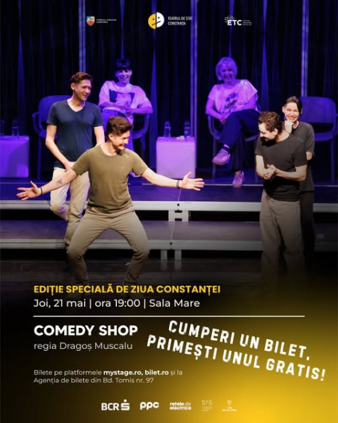 De ziua Constanței, râdem la dublu la Comedy Shop!