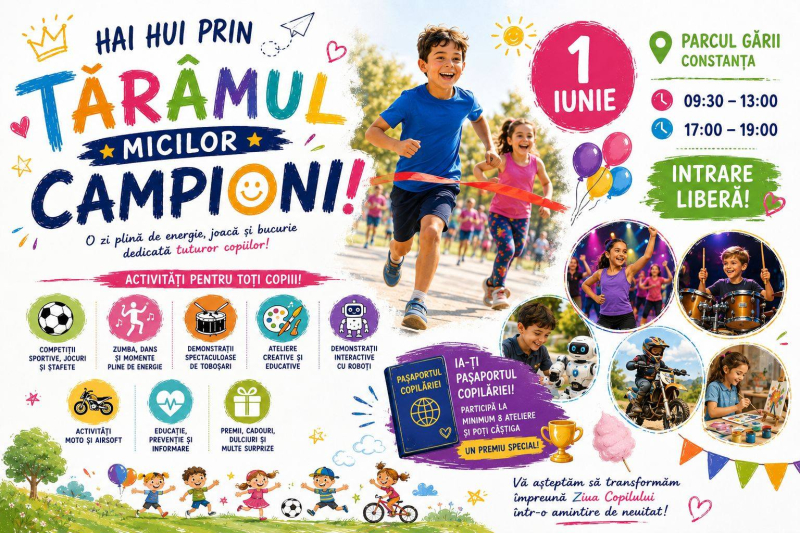 Primăria Constanța: „Astăzi, sărbătorim copilăria în Constanța!”