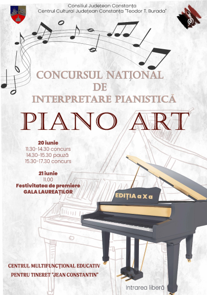 PIANO ART 2026: Înscrierile pentru ediția aniversară se încheie pe 5 iunie