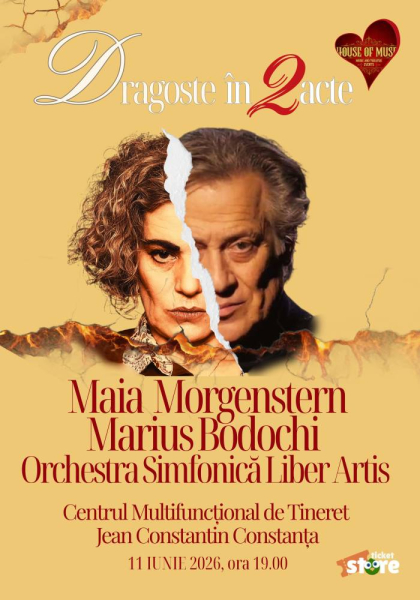 Maia Morgenstern, Marius Bodochi și o orchestră simfonică.  În această seară, la Centrul „Jean Constantin”
