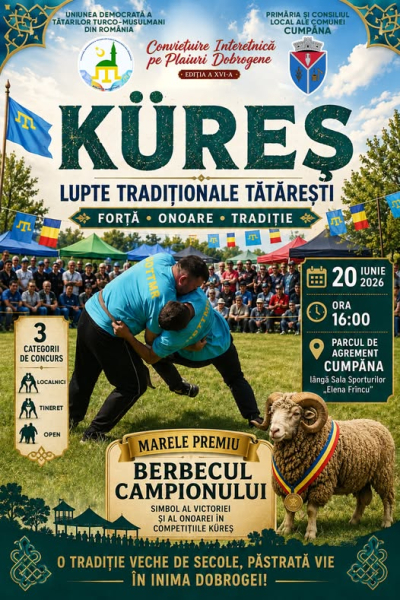 KURES - Lupte tătărești în cadrul evenimentului „Conviețuire Interetnică pe Plaiuri Dobrogene”