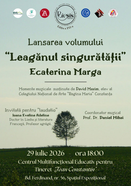 Întâlnire cu poezia: Ecaterina Marga lansează volumul „Leagănul Singurătății”