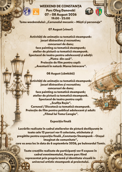 Weekend de Constanța aduce „Carnavalul mecanic” în Parcul Oleg Danovski