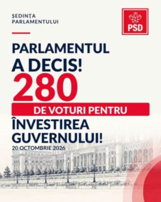 România are nevoie de o schimbare de direcție. Guvernul a fost învestit cu 280 de voturi