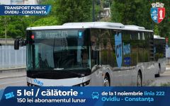 CT BUS ajunge la Ovidiu - Linia 222 face legătura cu Constanța