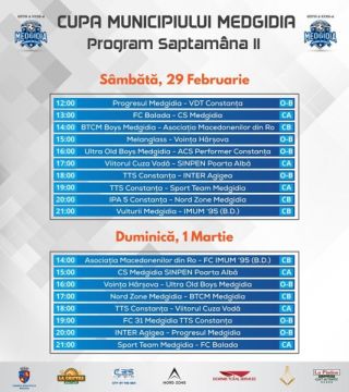 Cupa Municipiului Medgidia continuă în acest weekend cu etapele 3 și 4 și etapele restante.
