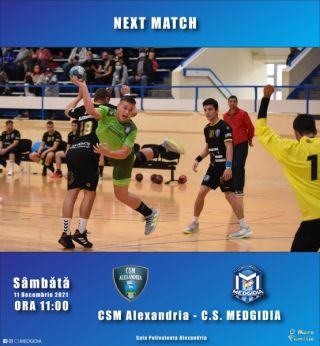 Handbaliștii CS Medgidia țintesc sâmbătă, de la ora 11:00, o nouă victorie în campionat, în deplasare cu CSM Alexandria