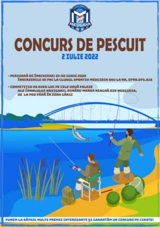 Clubul Sportiv Medgidia vă invită pe 2 IULIE la cel mai nou concurs de PESCUIT al verii!