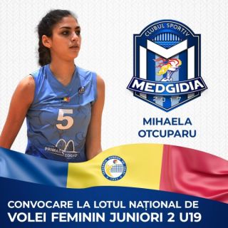 Mihaela Otcuparu. convocată pentru a reprezenta România la Campionatul Balcanic de Volei!