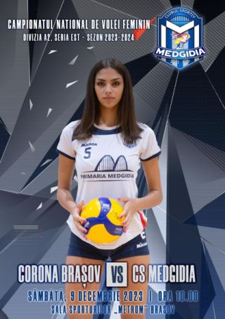 CS Medgidia va înfrunta CS Corona Brașov 2 într-un duel de volei feminin