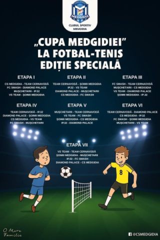Pe 4 august, debutează ediția a IV-a a Turneului de Fotbal-Tenis cu Piciorul la Medgidia organizat de CS Medgidia!