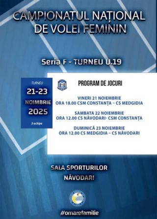 CS Medgidia începe vineri, 21 noiembrie cel de-al doilea turneu la volei feminin Under19