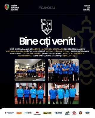 14 canotori valoroși de la șapte cluburi sportive autohtone transferați de Clubul Sportiv Municipal Constanța
